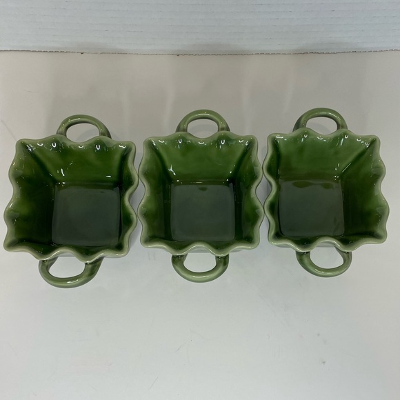 Three Bia China Cordon Bleu Wavy  Small Serving/Cookware Dishes with Handles - Picture 4 of 8